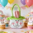 thumbnail image 6 of DefiDgd Easter Canvas Bunny Candy Bucket with Handles,Reusable Egg Hunting Treat Candy Goody Tote Bags for Party Game Favor Gifts Wrapping Supplies(Green), 6 of 6