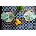 thumbnail image 6 of Contemporary Home Living Slipped Quatrefoil Rectangular Cotton Tablecloth - 120" - Navy Blue and, 6 of 6