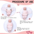thumbnail image 4 of Juego de mantas para envolver a Babyfere Reborn Doll, 43 a 56 cm, con sombrero, color morado, 4 of 8