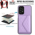 thumbnail image 5 of Allytech Galaxy A52 4G/5G Wallet Case with Shoulder Strap, Luxury PU Leather RFID Blocking Protectve Anti-Scratch Bumper Cards Slots Magnetic Closure Case Cover for Samsung Galaxy A52 4G/5G, Purple, 5 of 9