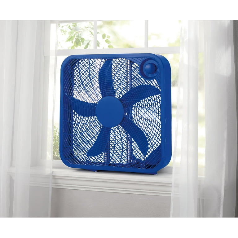 Mainstays 20 3-Speed Box Fan, Model# FB50-16HL, Blue - Walmart.com
