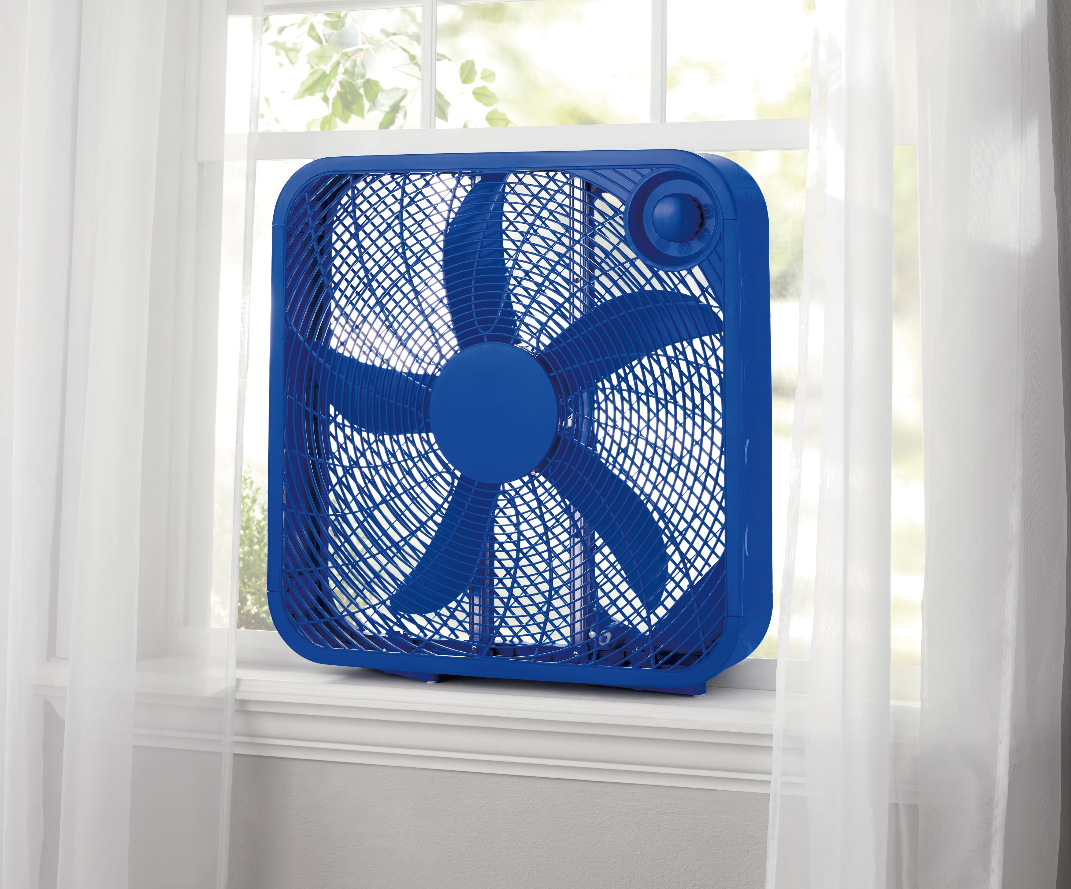 Mainstays 20-inch 3-Speed Box Fan, Model# FB50-16HL, Blue - image 4 of 5