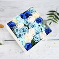 thumbnail image 3 of Jabón de baño con flores preservadas, regalo de flores de rosas para el día de San Valentín, aniversario, cumpleaños (azul), 3 of 8