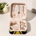 thumbnail image 6 of Retro Cat Travel Portable Square Display Case: Earring and Necklace Organizer - Ideal for Girls and Women, 6 of 6