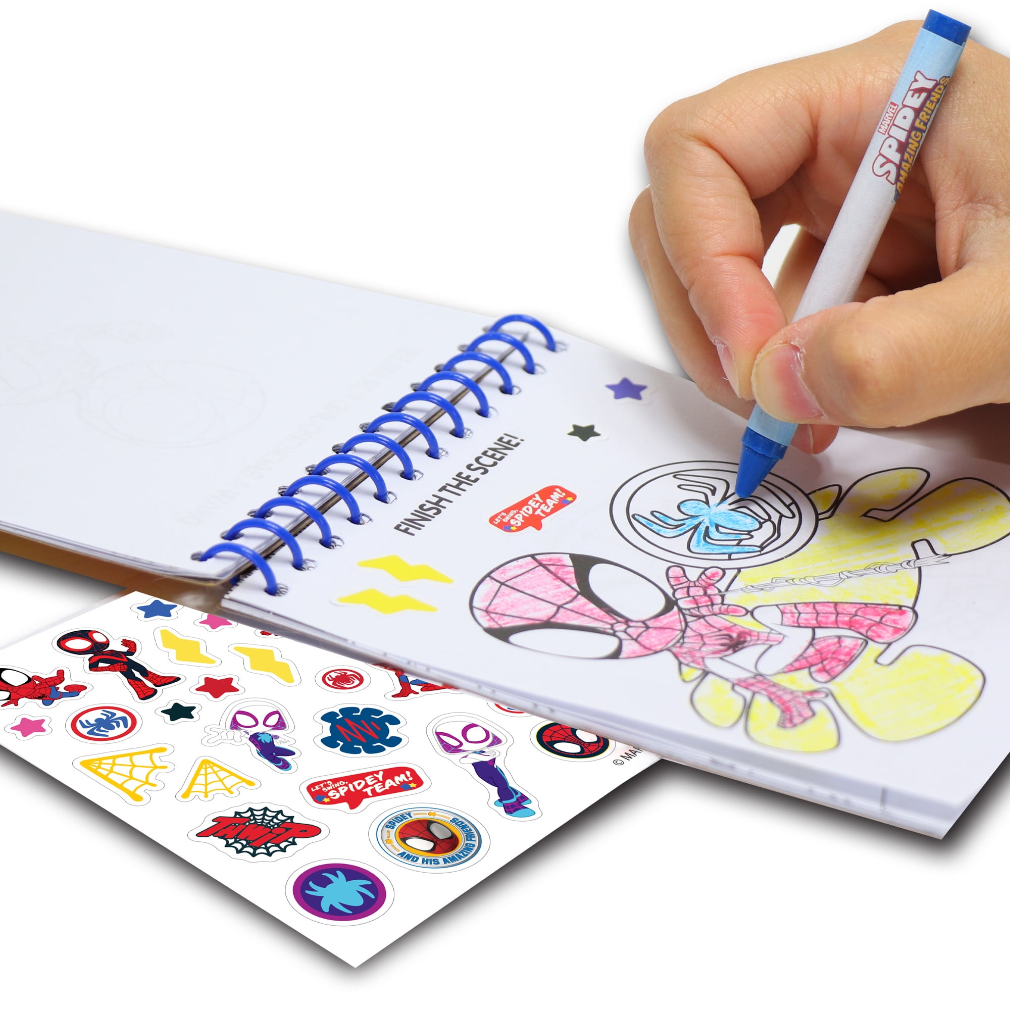 Tara Toy: 5-In-1: Creativity Tub - Spidey & His Amazing Friends - Build A Marvel Character, Canvas-Wood-Plaster Painting, Activity Pad, Kids Ages 3+