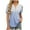 Light Blue#A, variant on cocolona Womens Summer Casual Dressy Blouse Fashion Button V Neck Short Sleeve Pleated Tops Polka Print T-shirts