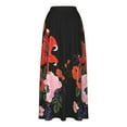 thumbnail image 4 of Njagoc3 Womens High-Waisted Vibrant Floral Print Maxi Skirt with Bold Patterns for Wedding Guests & Formal Parties, 4 of 5
