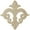 White Carved Floral Fleur De Lis Diamond 24" x 1" x 24", variant on DecMode Brown Wooden Carved Fleur De Lis Wall Decor