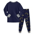thumbnail image 6 of Hessimy Toddler Boys Girls Spring Summer 2Pcs Long Sleeve Sweatshirt Tops Pants Warm Casual Sweatsuit, Warm Casual Sweat(Dark Blue,2-3 Years), 6 of 7