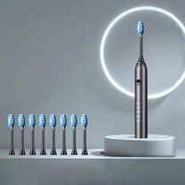 ZFYXGS Electric Toothbrush for Adults, 8 Brush Heads, Black