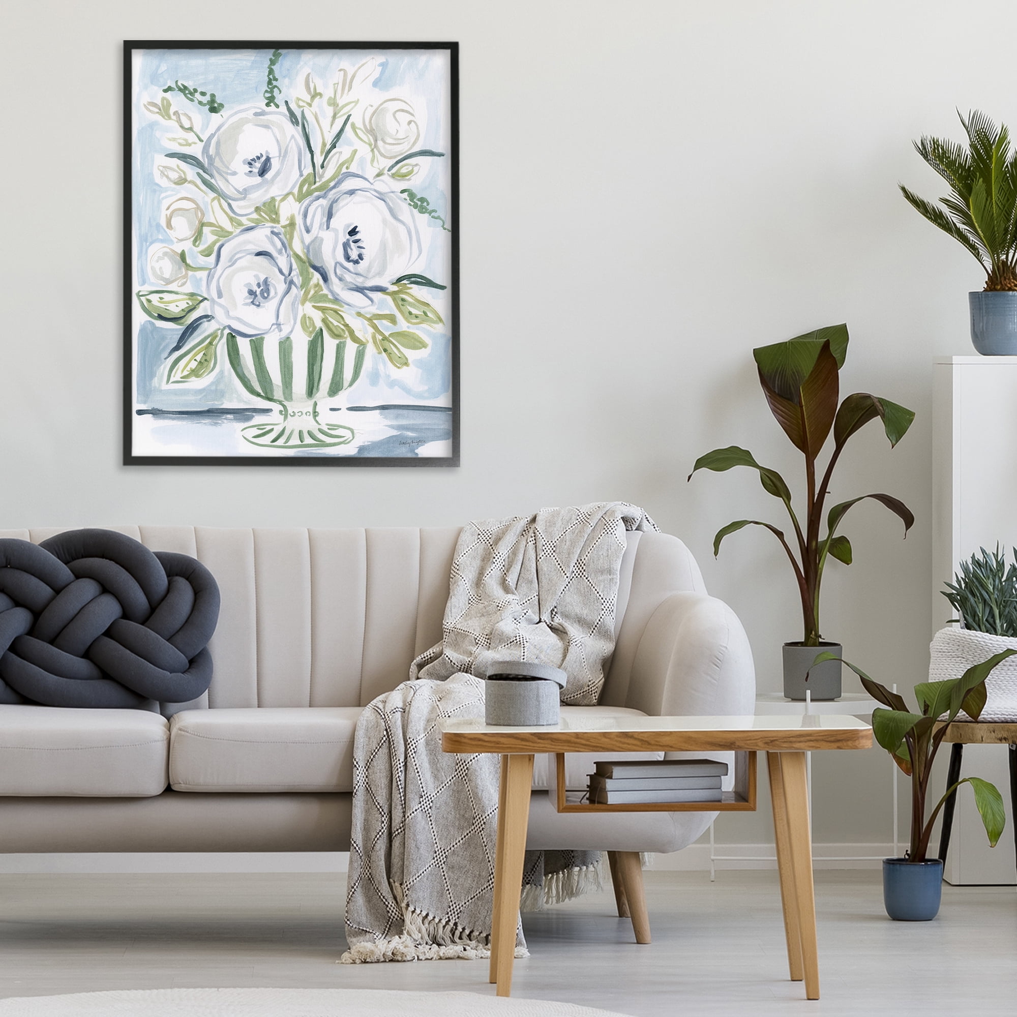 Stupell Industries Fiona Pastel Floral Bouquet Black Framed Giclee Art, design by Haley Knighten