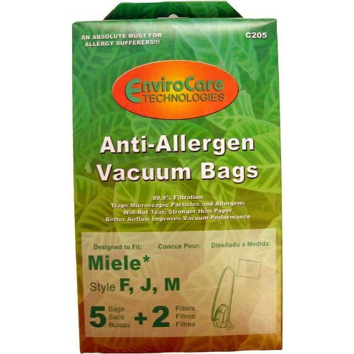 5 Miele C205 Canister Vac Anti-Allergen Filtration FJM Paper Bags 