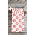 thumbnail image 3 of Ambesonne Coral Quilted Bedspread Set 2 Pcs, Underwater Seaweeds Dots, Twin Size, Coral Red White, 3 of 3