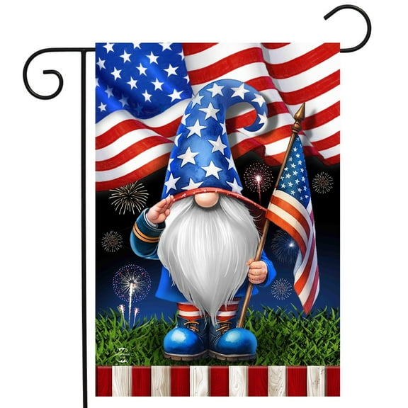 Briarwood Lane Saluting Gnome Garden Flag