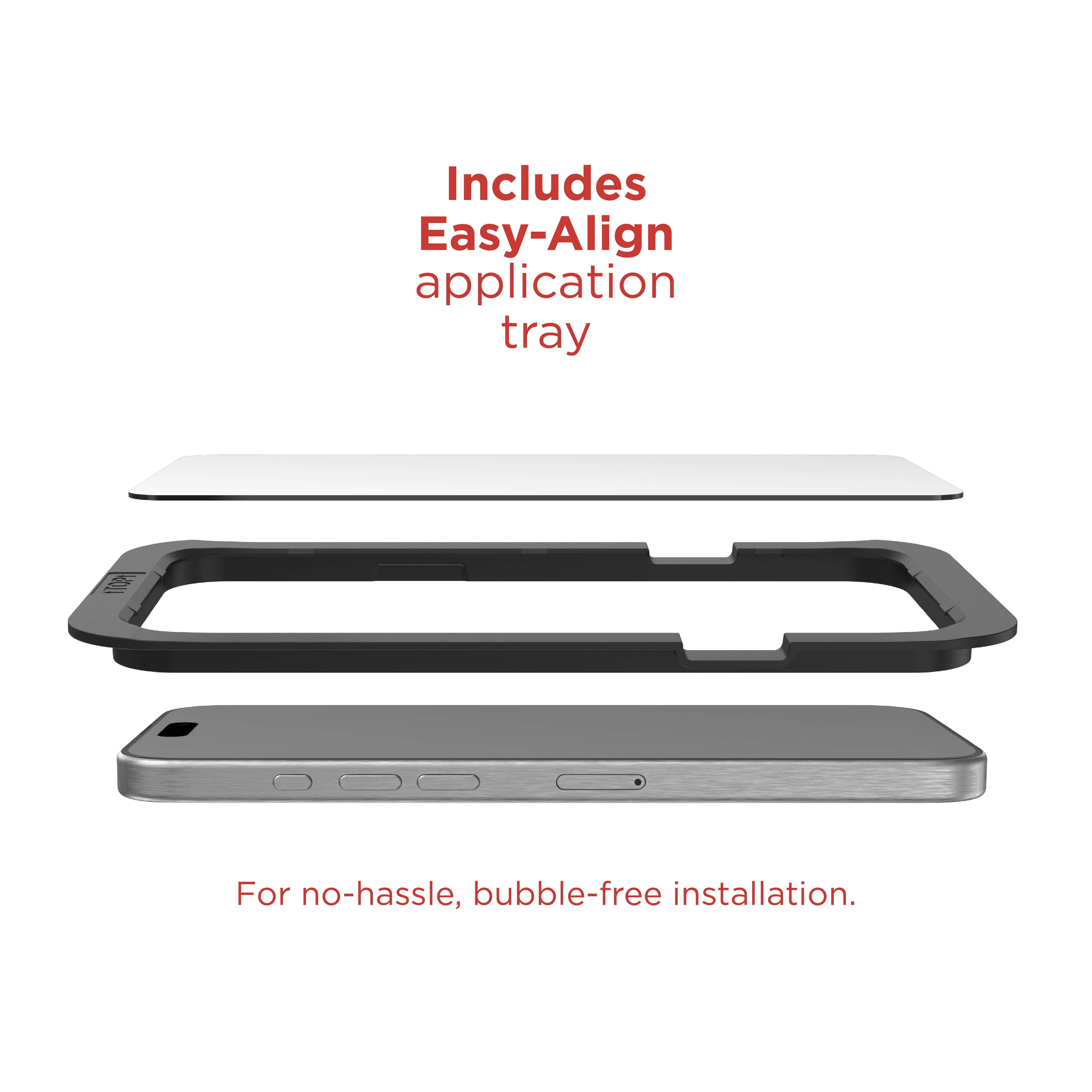 Karma by Body Glove Screen Protector with Red Light Conversion for iPhone 18 Pro / 17 Pro with Easy Application Tray