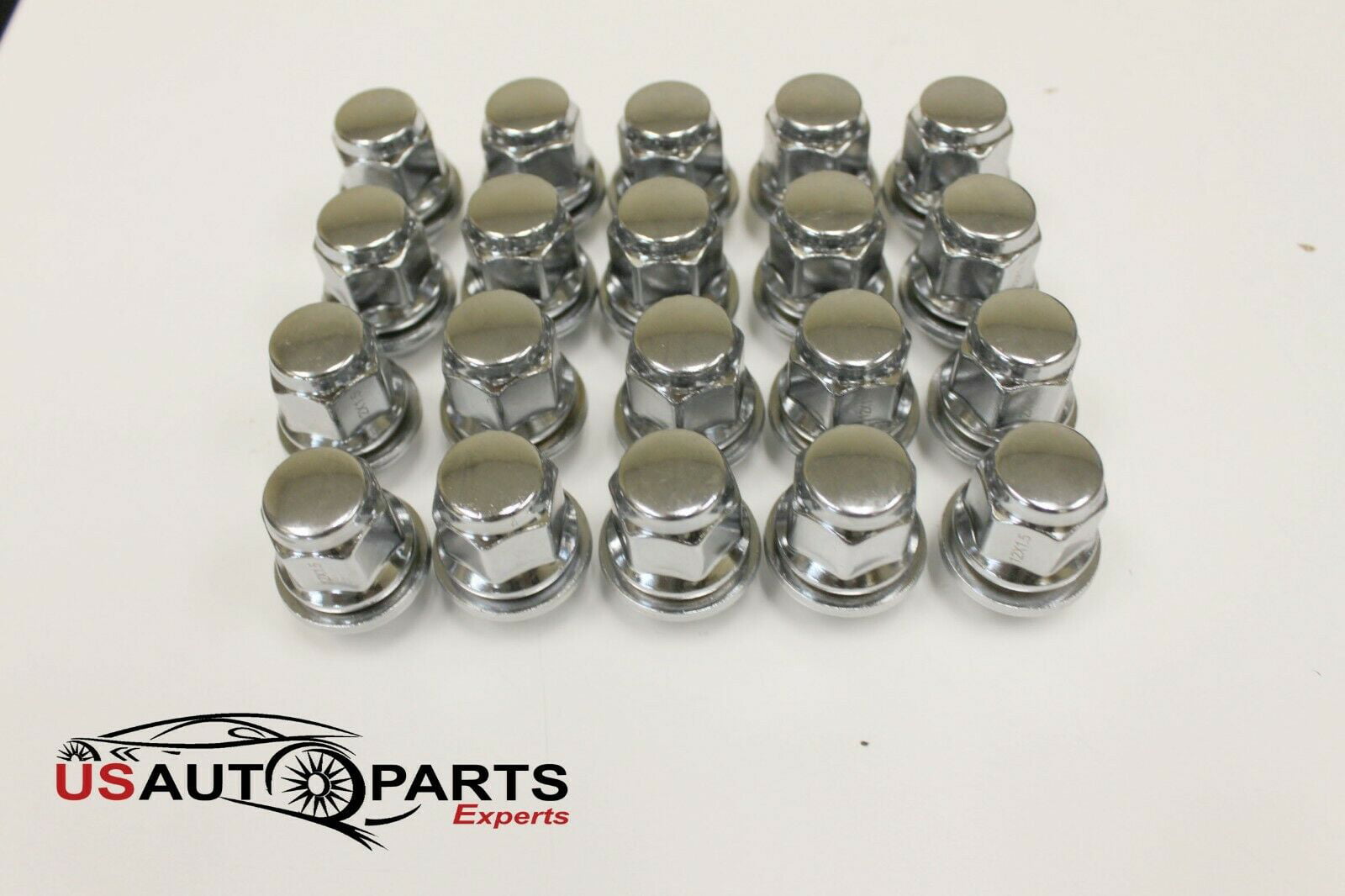20 Chrome 12x1.5 Wheel Lug Nuts Mag Seat Washer for Lexus Scion Toyota Camry US 
