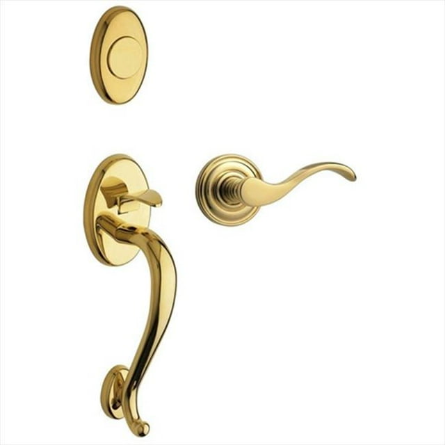 Baldwin Hardware 85315.003.FD Poignée Factice Sectionnelle avec Bouton Classique en Laiton Poli à Vie