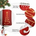 thumbnail image 6 of Red Christmas Tree Shower Curtain, Golden Lights Xmas Tree Waterproof Fabric Shower Curtains with 12 Hooks, Bathroom Curtain Set for Bathroom Accessories Decor, 36 x 72 Inches, 6 of 9