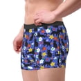 thumbnail image 5 of Salouo Black Cats And Flowers Print Men's Boxer Briefs,Breathable Underwear Elastic Waistband Briefs for Men -X-Large, 5 of 8