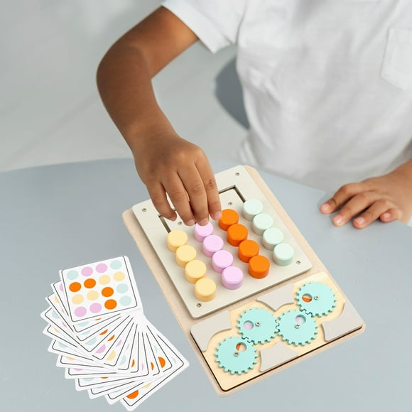 EGNMCR Color Positioning Game Chesses Gear Maze Shape Color Enlightenment Classification Toys Parent Child Interactive Toys Festival Birthday Gifts Colorful puzzle board