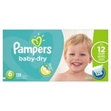 Pampers Baby-Dry Diapers Size 6 128 Count - Walmart.com