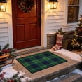 thumbnail image 2 of Doormat 15.74x23.62 Inch Christmas Red Green Tartan Plaid Entry Rug Antiskid Holiday Front Door Mat for Indoor Outdoor Porch Decor, 2 of 6