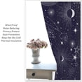 thumbnail image 4 of Sun and Moon Bohemian Curtains for Bedroom & Living Room - Boho Indian Tribal Thermal Insulated Window Drapes - Astrology Curtains 26"W x 45"L (Pack of 2), 4 of 6