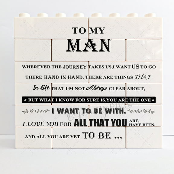 Valentines Day Gifts for Men, To My Man Novelty Decorative Sign Desk Decor, Anniversary for Him Husband Gifts from Wife Birthday Gifts for Boyfriend Groom Fiance Engagement Wedding Present