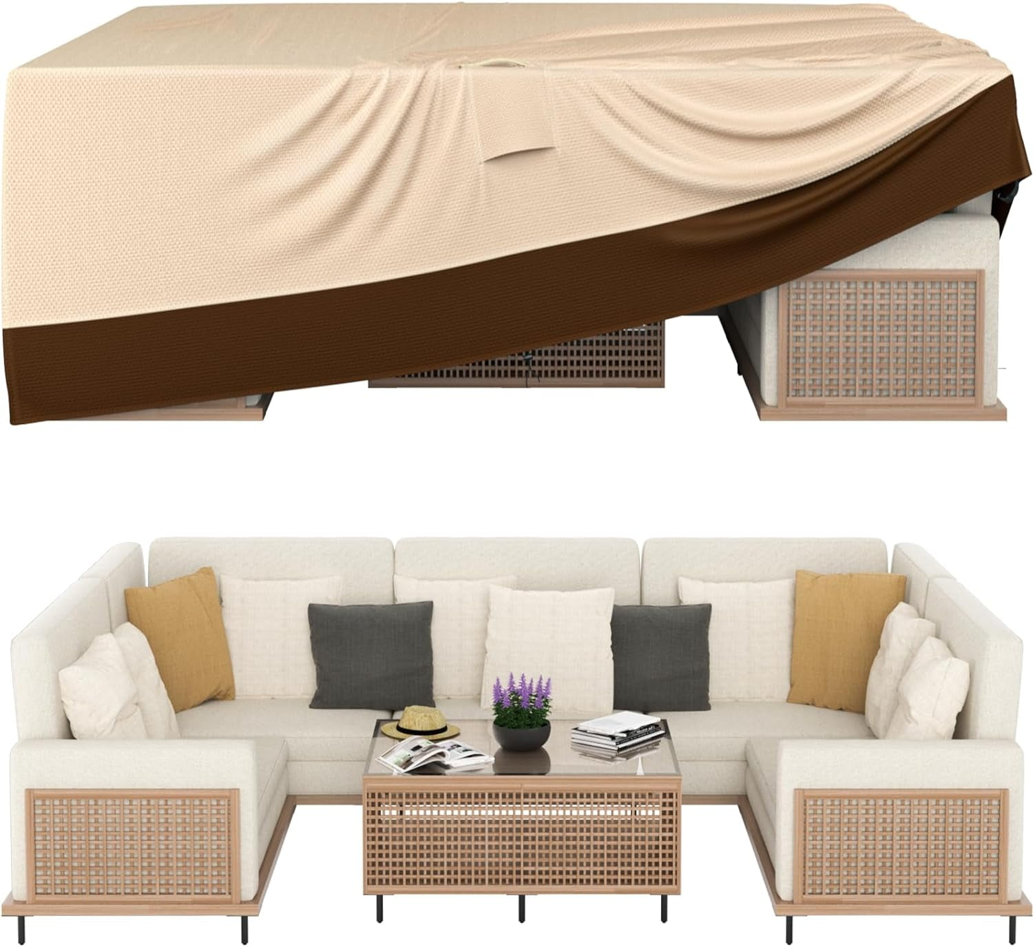 Patio Furniture Cover Waterproof Heavy Duty 600D Outdoor Table Chair Protection Weather Resistant Durable