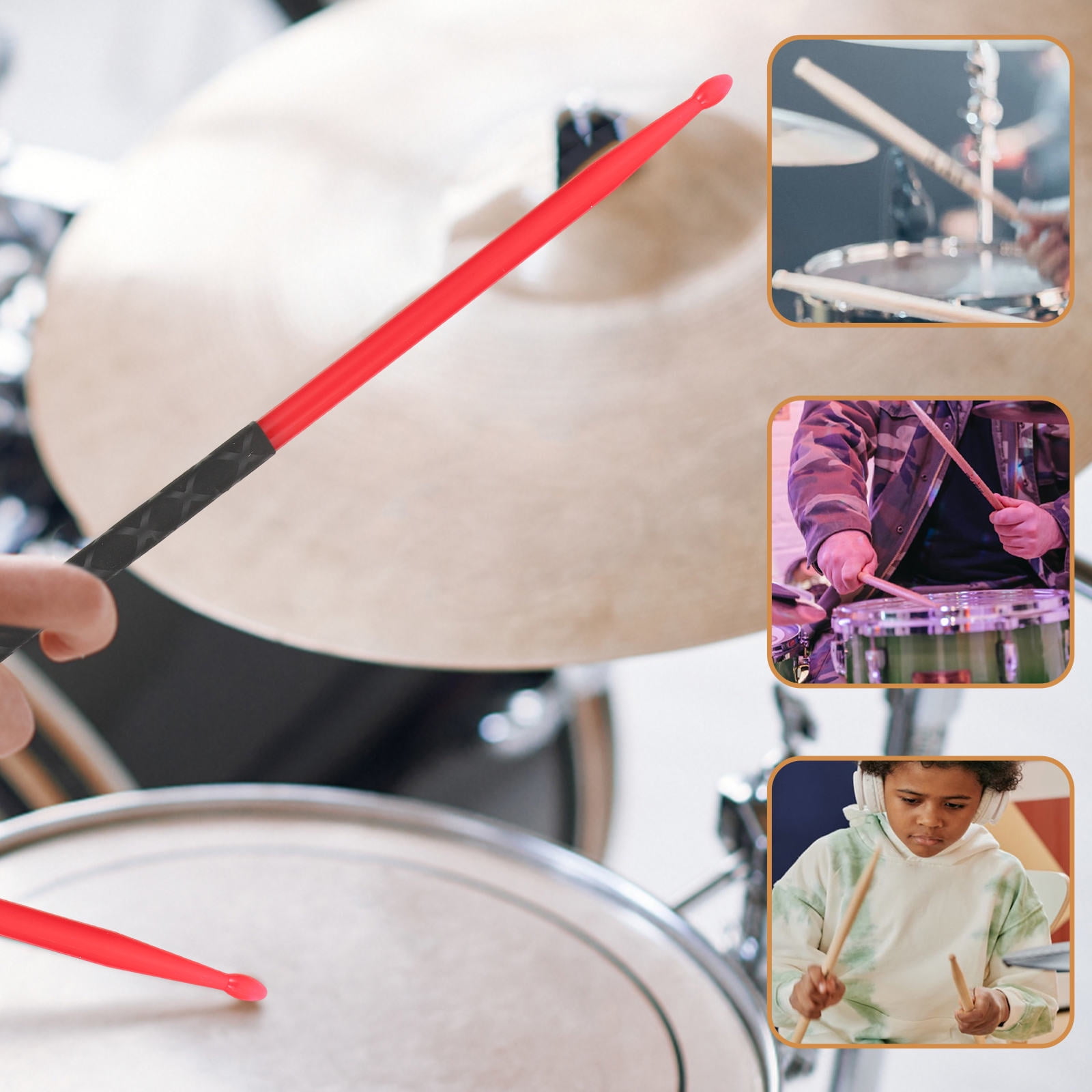 FENGGUIQU 5 Pairs Lightweight Nylon Hand for Marching Bands and Percussion Instruments