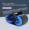 thumbnail image 3 of Xingzhi Rouleau Amincissant pour Muscles Abdominaux Unisexe Double-Roue Support de Coude Contraction du Ventre Équipement de Gym Bleu, 3 of 5