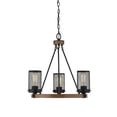 thumbnail image 2 of 3523-MB/WG Millennium Lighting Mesa - 3 Light Chandelier-18 Inches Tall and 21 Inches Wide     -Traditional Installation, 2 of 2