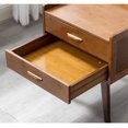 thumbnail image 7 of Maydear Nightstand with 2 Drawers for Bedroom, Bamboo Morden Bedside Table with Legs, Minimalist and Practical End Side Table End Table for Bedroom, Living Room, Walnut, 7 of 7
