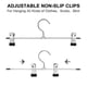 thumbnail image 4 of 20 Pack Hangers, with Clips, Metal, Space Saving, Ultra-Thin, Stainless Steel Hangers for Skirts, Pants, Jeans and More, 4 of 5