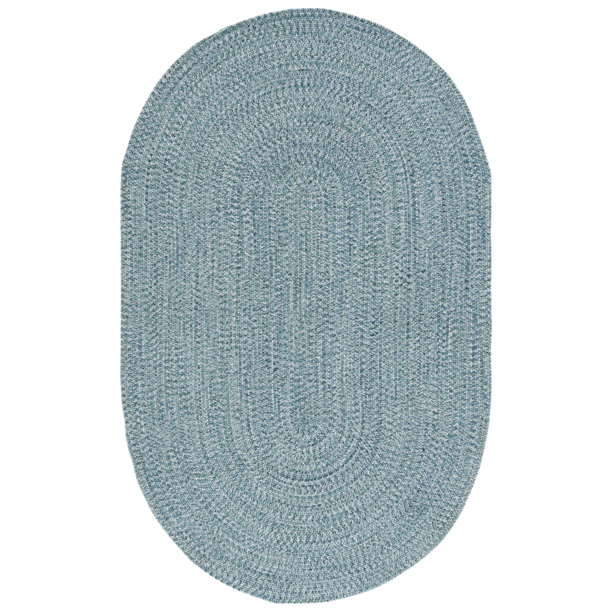 SAFAVIEH Braided Gino Distressed Machine Washable Reversible Runner Rug, Teal/Green, 2'3" x 10'