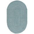 thumbnail image 3 of SAFAVIEH Braided Gino Distressed Machine Washable Reversible Runner Rug, Teal/Green, 2'3" x 10', 3 of 4