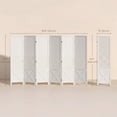 thumbnail image 3 of HOMCOM 56.9" 6 Panel Room Divider with Pegboard Display for Indoor White, 3 of 10