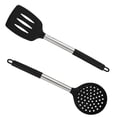 thumbnail image 1 of Juego de utensilios de cocina de silicona, juego de utensilios de cocina de 2 piezas, utensilios de cocina antiadherentes, mango de acero inoxidable, 1 of 5