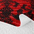 thumbnail image 5 of Erosebridal Classic Damask Flower Twin Quilt Set for Women Girls, Boho Line Stripe Twin Coverlet Set, 2-Piece, 5 of 7