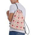 thumbnail image 4 of Yiaed Strawberry Print Drawstring Bags Drawstring Backpack Bulk String Back Pack Gym Sport Bag-Medium, 4 of 5