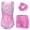 Butterfly Sequin, variant on Aideaone Gymnastics Leotards for Girls Shiny outfits with Shorts Hair Scrunchie 5-10Y