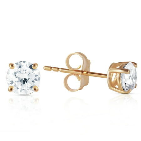 Galaxy Gold 0.80 CT Diamond Stud Earrings 14k Yellow Gold (H-I, SI-2)