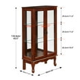 Ufurpie 3 Tier Lighted Curio Display with Adjustable Shelves