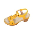 thumbnail image 2 of DIVVce Sandals Women Dressy Open Toe Block Heel With Metal Accent Elastic Back Strap Footwear For Summer Wear, 2 of 8
