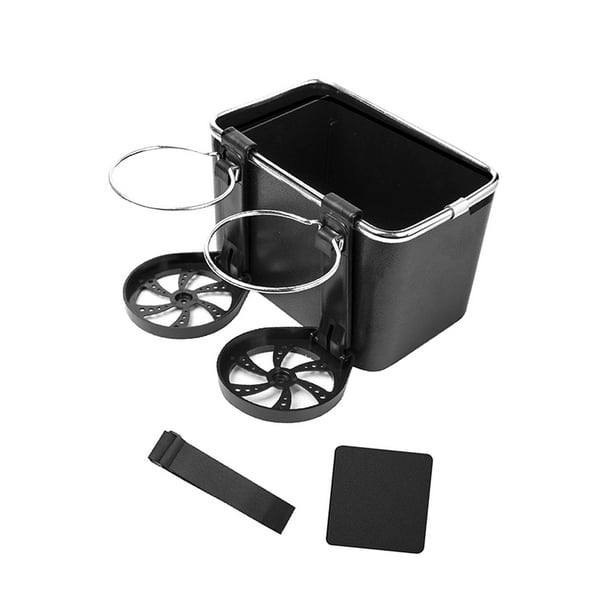 Organizador de caja de almacenamiento para reposabrazos de coche, organizador central, portavasos de agua, interior Negro