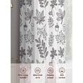 thumbnail image 5 of Autumn Maple Sheer Curtains 2 Panels Set Leaf Pine Cones Mushrooms Minimalist Lines Modern Sheer Window Curtains Light Filtering Rod Pocket Voile Drapes for Bedroom Living Room 52"X108", 5 of 8