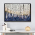 thumbnail image 3 of wall26 Framed Canvas Print Wall Art White Birch Tree with Blue Forest Nature Wilderness Illustrations Realism Rustic Scenic Colorful Multicolor for Living Room, Bedroom, Office - 16"x24" Bl, 3 of 5