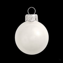 White Shiny Glass Ball Christmas Ornaments 3.25 Inch Set of 4