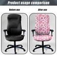 thumbnail image 4 of FKELYI Pink Cow Print Anti-Dust Office Chair Cover Washable Computer Chair Slipcover for Armchair Swivel Boss Chair Protector for Home Office Decoration, Small, 4 of 6