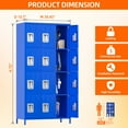thumbnail image 7 of Aobabo 12 Doors Metal Storage Locker for Employees, Storage Locker for School Office Gym Bedroom, Industrial Steel Storage Locker, Blue, Assembly Required, 7 of 7